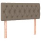 Letto a Molle con Materasso e LED Tortora 120x200cm in Tessuto
