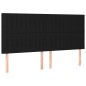 Letto a Molle Materasso e LED Nero 200x200cm in Tessuto Letto a Molle Materasso e LED Nero 200x200cm in Tessuto