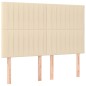 Letto a Molle con Materasso e LED Crema 140x200 cm in Tessuto Letto a Molle con Materasso e LED Crema 140x200 cm in Tessuto