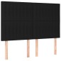 Letto a Molle con Materasso e LED Nero 140x190 cm in Tessuto Letto a Molle con Materasso e LED Nero 140x190 cm in Tessuto