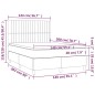 Letto a Molle con Materasso e LED Blu 140x200 cm in Tessuto Letto a Molle con Materasso e LED Blu 140x200 cm in Tessuto