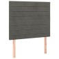 Letto a Molle con Materasso e LED Grigio Scuro 80x200cm Velluto Letto a Molle con Materasso e LED Grigio Scuro 80x200cm Velluto
