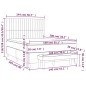 Giroletto a Molle con Materasso Grigio Chiaro 140x200cm Tessuto