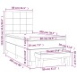 Giroletto a Molle con Materasso Blu Scuro 80x200 cm in Velluto