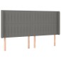 Letto a Molle Materasso e LED Grigio Scuro 160x200cm in Tessuto Letto a Molle Materasso e LED Grigio Scuro 160x200cm in Tessuto