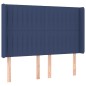 Letto a Molle con Materasso e LED Blu 140x190 cm in Tessuto Letto a Molle con Materasso e LED Blu 140x190 cm in Tessuto