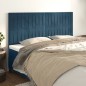 Testiere 4 pz Blu Scuro 100x5x78/88 cm in Velluto Testiere 4 pz Blu Scuro 100x5x78/88 cm in Velluto