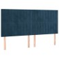 Testiere 4 pz Blu Scuro 100x5x78/88 cm in Velluto Testiere 4 pz Blu Scuro 100x5x78/88 cm in Velluto