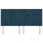 Testiere 4 pz Blu Scuro 100x5x78/88 cm in Velluto Testiere 4 pz Blu Scuro 100x5x78/88 cm in Velluto
