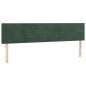Giroletto a Molle con Materasso Verde Scuro 160x200 cm Velluto