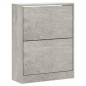 Scarpiera Grigio Cemento 63x24x81 cm in Legno Multistrato Scarpiera Grigio Cemento 63x24x81 cm in Legno Multistrato