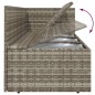 Set Divani da Giardino 6 pz con Cuscini in Polyrattan Grigio Set Divani da Giardino 6 pz con Cuscini in Polyrattan Grigio