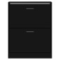 Scarpiera Nera 63x24x81 cm in Legno Multistrato
