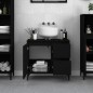Armadietto da Bagno Nero 65x33x60 cm in Legno Multistrato Armadietto da Bagno Nero 65x33x60 cm in Legno Multistrato