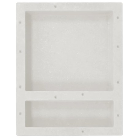 Nicchia da Doccia con 2 Scomparti Bianco Opaco 41x51x10 cm