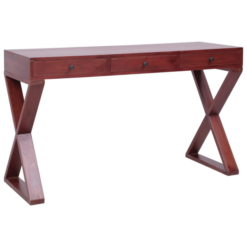 Scrivania per PC Marrone 115x47x77 cm Legno Massello di Mogano Scrivania per PC Marrone 115x47x77 cm Legno Massello di Mogano