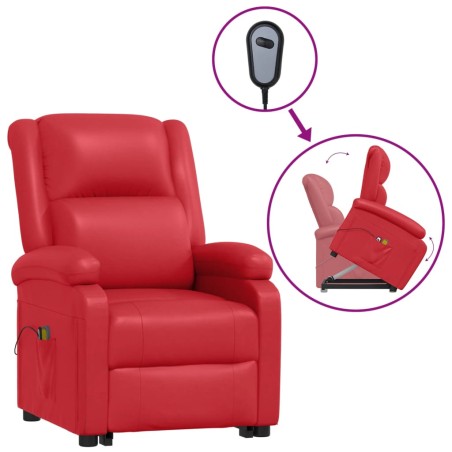 Poltrona Alzapersona Rosso in Similpelle