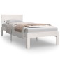 Giroletto Bianco in Legno Massello 75x190 cm Small Single Giroletto Bianco in Legno Massello 75x190 cm Small Single