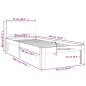 Giroletto Bianco in Legno Massello 75x190 cm Small Single Giroletto Bianco in Legno Massello 75x190 cm Small Single
