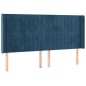 Letto a Molle con Materasso e LED Blu Scuro 160x200 cm Letto a Molle con Materasso e LED Blu Scuro 160x200 cm