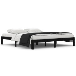 Giroletto Nero in Legno Massello 180x200 cm Super King
