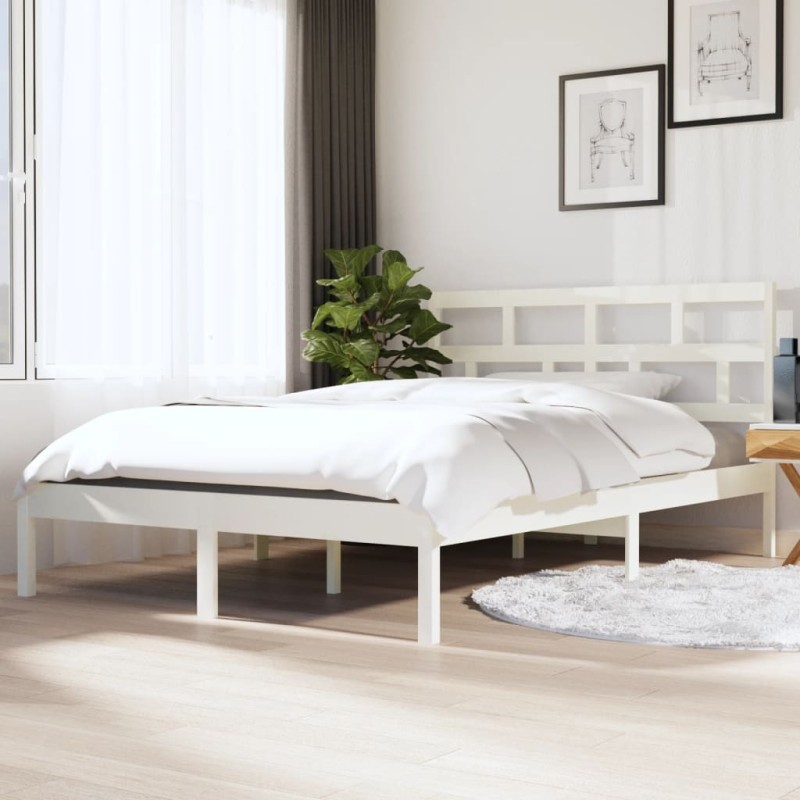 Giroletto Bianco 120x190 cm Small Double in Legno Massello Giroletto Bianco 120x190 cm Small Double in Legno Massello