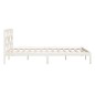 Giroletto Bianco 120x190 cm Small Double in Legno Massello Giroletto Bianco 120x190 cm Small Double in Legno Massello