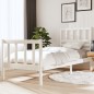 Giroletto Bianco 75x190 cm Small Single in Legno Massello Giroletto Bianco 75x190 cm Small Single in Legno Massello