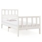 Giroletto Bianco 75x190 cm Small Single in Legno Massello Giroletto Bianco 75x190 cm Small Single in Legno Massello