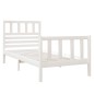 Giroletto Bianco 75x190 cm Small Single in Legno Massello Giroletto Bianco 75x190 cm Small Single in Legno Massello