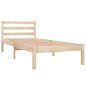 Giroletto in Legno Massello Grigio 75x190 cm Small Single