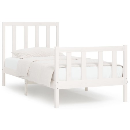 Giroletto Bianco in Legno Massello 90x190 cm Single