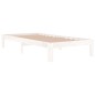 Giroletto Bianco in Legno Massello 90x190 cm Single Giroletto Bianco in Legno Massello 90x190 cm Single