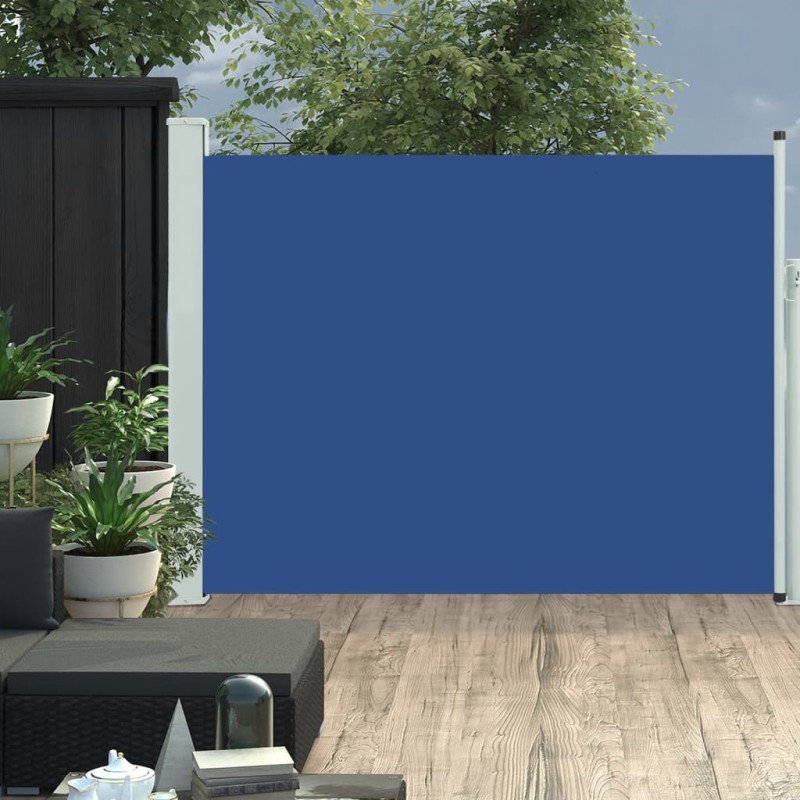 Tenda Laterale Retrattile per Patio 140x500 cm Blu Tenda Laterale Retrattile per Patio 140x500 cm Blu