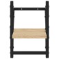 vidaXL Mensole a Parete con Aste 2pz Rovere Sonoma 20x25x30 cm