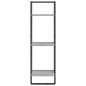 Scaffale Parete 3 Ripiani Grigio Sonoma 30x25x100cm Multistrato