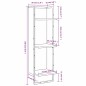 Scaffale Parete 3 Ripiani Grigio Sonoma 30x25x100cm Multistrato