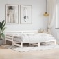 Divano Letto con Letto Estraibile Bianco 80x200cm Massello Pino Divano Letto con Letto Estraibile Bianco 80x200cm Massello Pino
