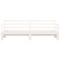 Divano Letto con Letto Estraibile Bianco 80x200cm Massello Pino Divano Letto con Letto Estraibile Bianco 80x200cm Massello Pino