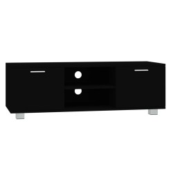 Mobile Porta TV Nero 120x40,5x35 cm in Legno Multistrato
