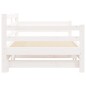 Divano Letto con Letto Estraibile Bianco 80x200cm Massello Pino Divano Letto con Letto Estraibile Bianco 80x200cm Massello Pino