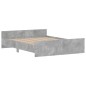 Giroletto con Testiera e Pediera Grigio Cemento 160x200 cm Giroletto con Testiera e Pediera Grigio Cemento 160x200 cm