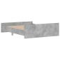 Giroletto con Testiera e Pediera Grigio Cemento 160x200 cm Giroletto con Testiera e Pediera Grigio Cemento 160x200 cm