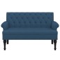 Panca con Schienale Blu 120x62x75,5 cm in Tessuto Panca con Schienale Blu 120x62x75,5 cm in Tessuto