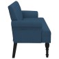 Panca con Schienale Blu 120x62x75,5 cm in Tessuto Panca con Schienale Blu 120x62x75,5 cm in Tessuto