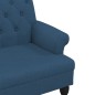 Panca con Schienale Blu 120x62x75,5 cm in Tessuto Panca con Schienale Blu 120x62x75,5 cm in Tessuto