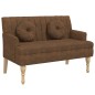 Panca con Cuscini Marrone 113x64,5x75,5 cm in Scamosciato