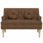 Panca con Cuscini Marrone 113x64,5x75,5 cm in Scamosciato