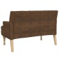 Panca con Cuscini Marrone 113x64,5x75,5 cm in Scamosciato