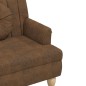 Panca con Cuscini Marrone 113x64,5x75,5 cm in Scamosciato